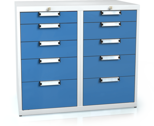 Universal cabinet for workbenches 840 x 963 x 600 - 10x drawer